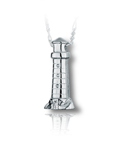 Lighthouse Sterling Silver Cremation Necklace