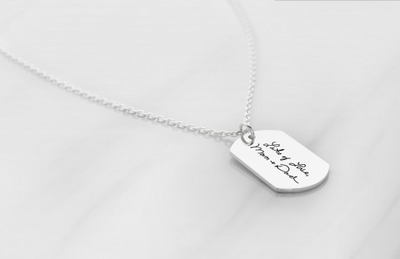 Engraved Dog Tag Necklace