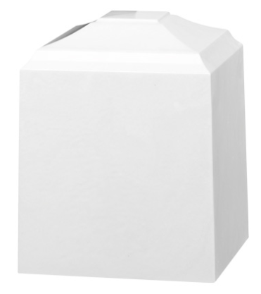 White Cultured Marble Cremation Urn