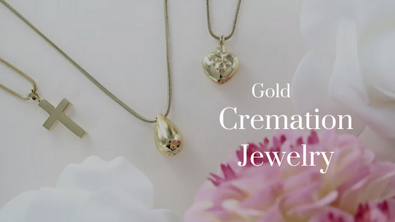 gold cremation jewelry