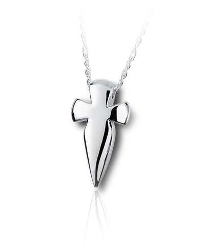 Hunter's Cross Sterling Silver Cremation Necklace