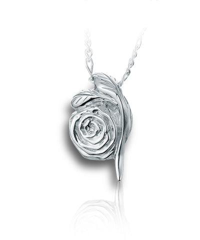 Eternal Rose Sterling Silver Cremation Necklace