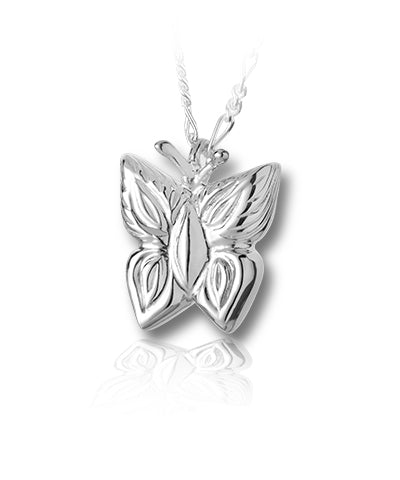 Butterfly Sterling Silver Cremation Necklace