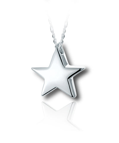 North Star Sterling Silver Cremation Necklace