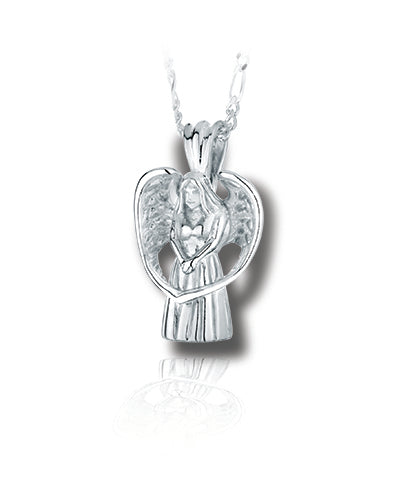 Praying Angel Sterling Silver Cremation Necklace