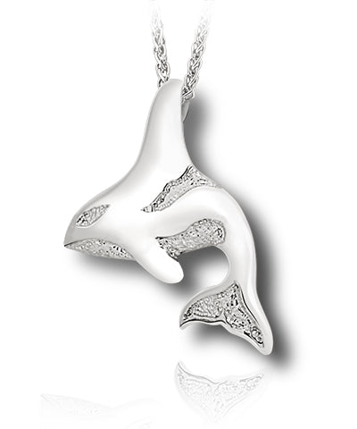 Orca Sterling Silver Cremation Necklace