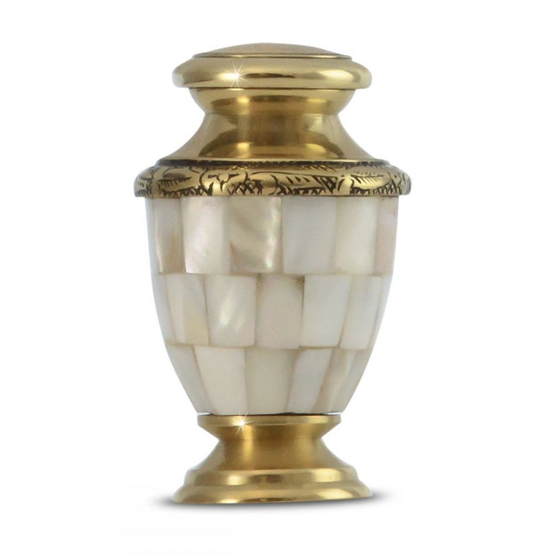 Regal Mother of Pearl Keepsake Urn