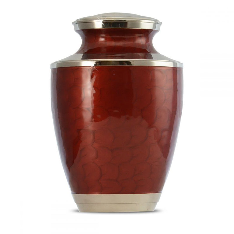 Red Adult Brass Urn