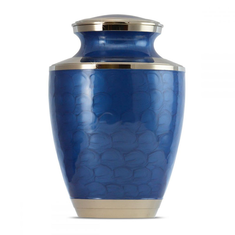 Blue Adult Brass Urn