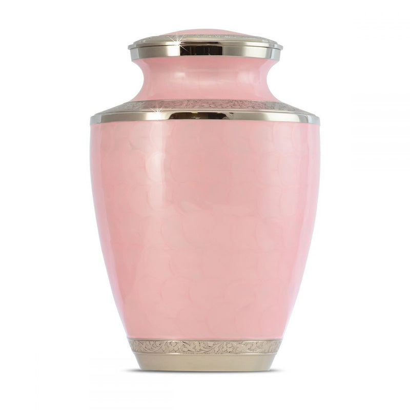 Pink Adult Brass Urn