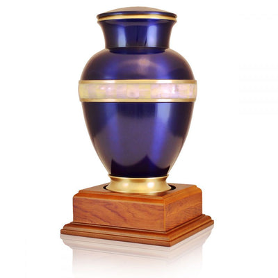 Classic Brass Mother of Pearl Urn