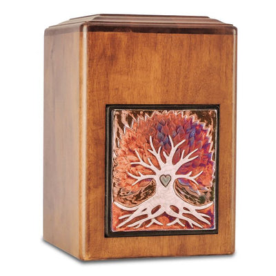 Raku Wood Spirit Tree Urn