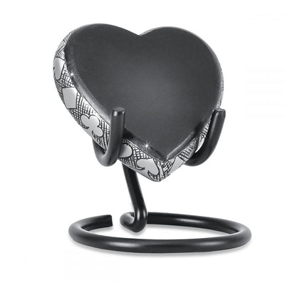 Eternal Poker Player Brass Keepsake Heart Urn