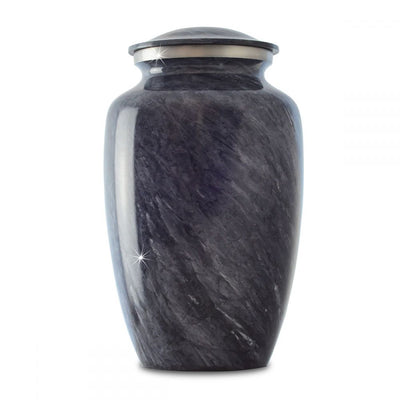 Purple Marbled Aluminum Urn