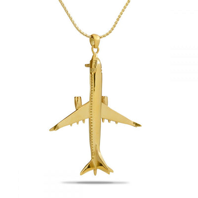 Giant Airplane Cremation Necklace