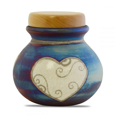 Pure Heart Keepsake Raku Urn