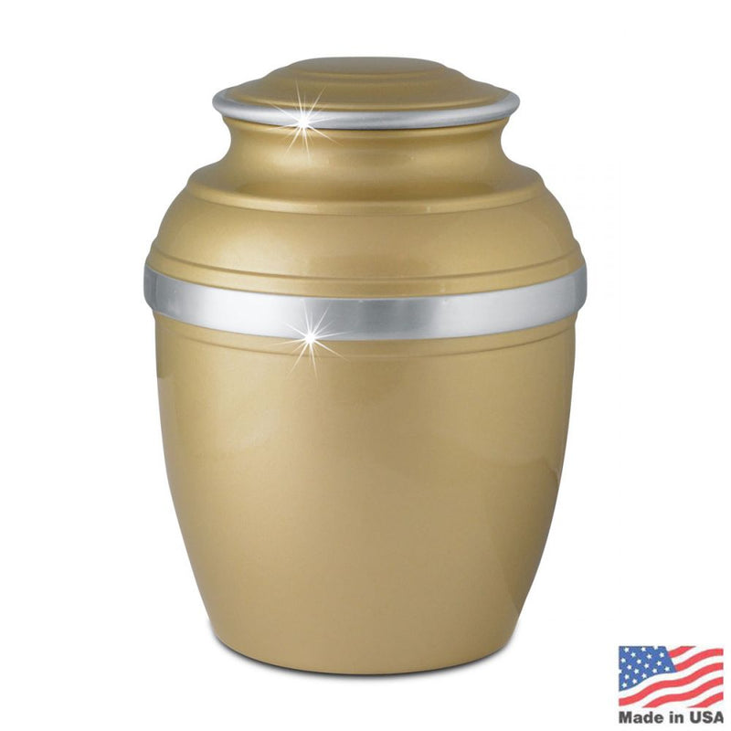 Lamar Spun Pewter Cremation Urn