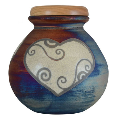 Heart Raku Urn