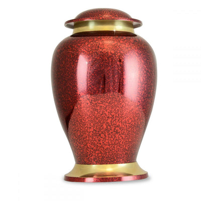 Gleaming Red Brass Urn