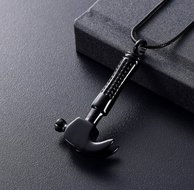 Handyman Hammer Cremation Necklace