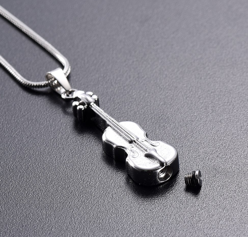 Little Violin Cremation Necklace