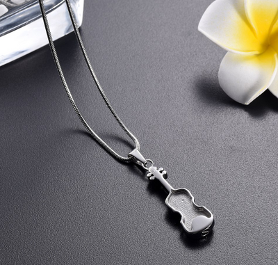 Little Violin Cremation Necklace