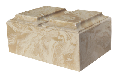 Creme Mocha Companion Tuscany Cultured Marble Urn