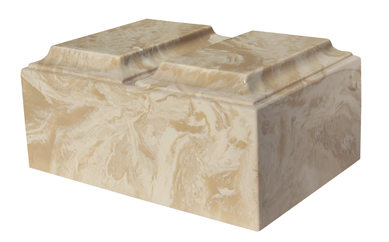 Creme Mocha Companion Tuscany Cultured Marble Urn