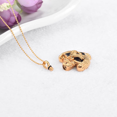 Eagle And Motorcycle Cremation Necklace