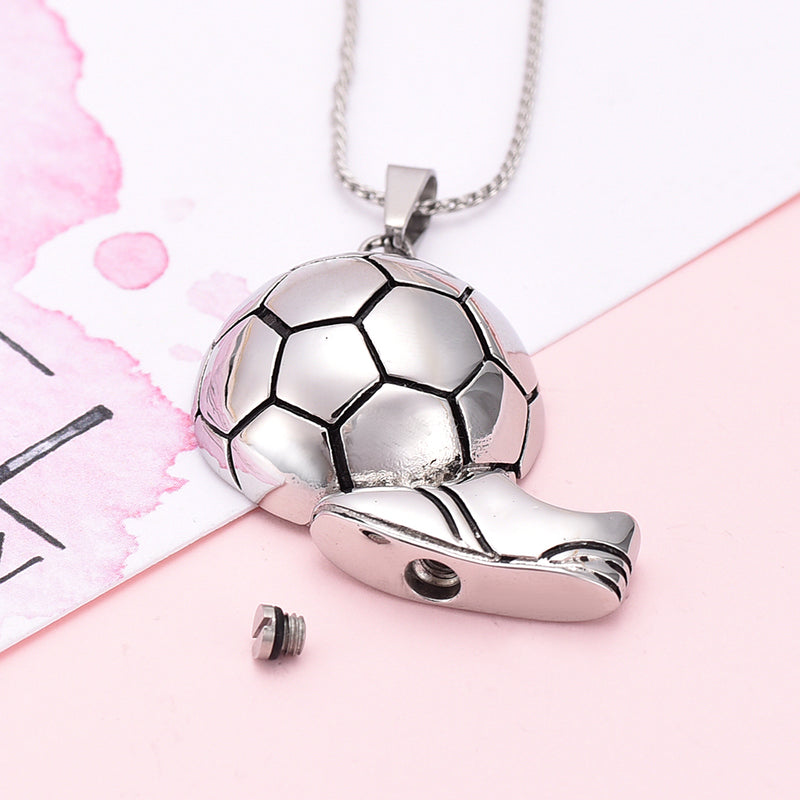 Soccer Cremation Necklace