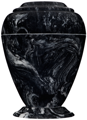 Black Marlin Georgian Cultured Marble Cremation Urn