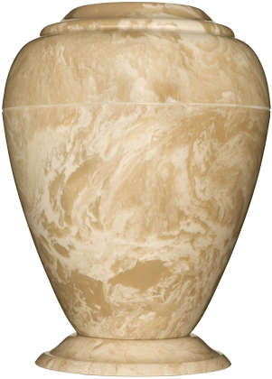 Creme Moca Georgian Cultured Marble Cremation Urn