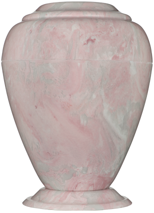 Pink Georgian Cultured Marble Cremation Urn