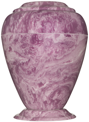 Purple Georgian Cultured Marble Cremation Urn