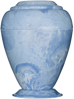 Wedgewood Blue Georgian Cultured Marble Cremation Urn