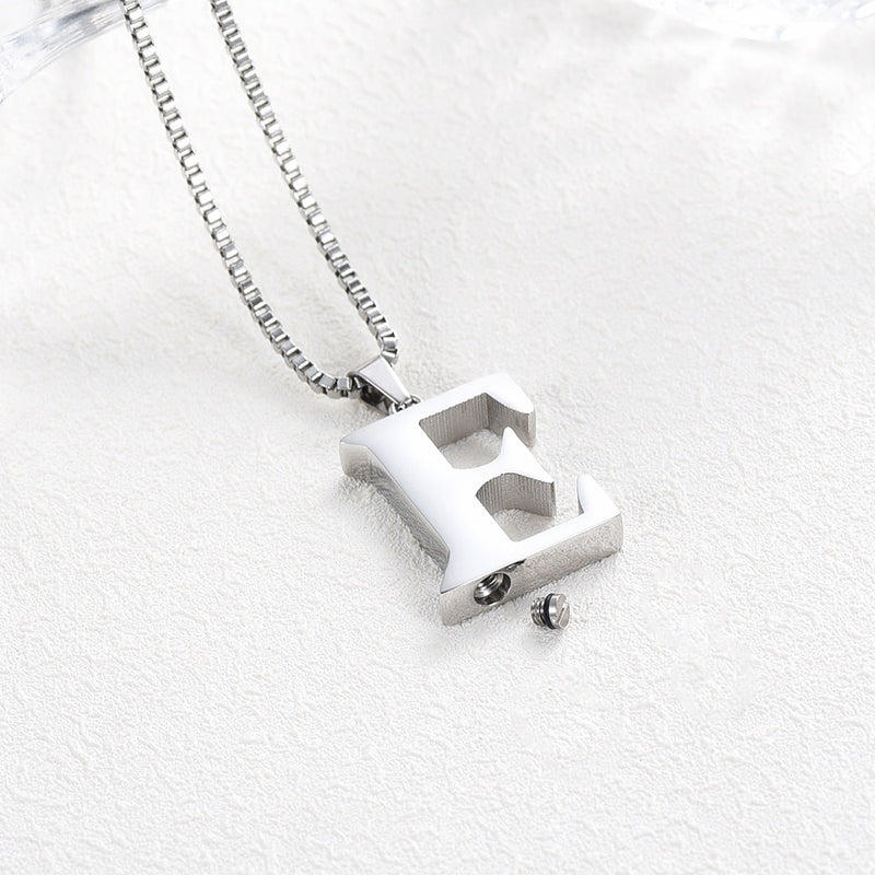 Letter Cremation Necklace