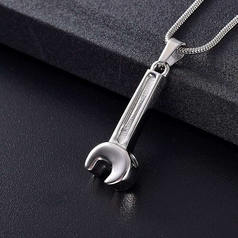 Handyman Wrench Cremation Necklace