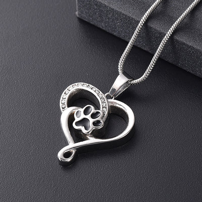 Swirling Heart Pet Urn Necklace