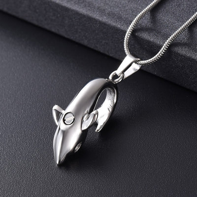 Playful Dolphin Urn Necklace