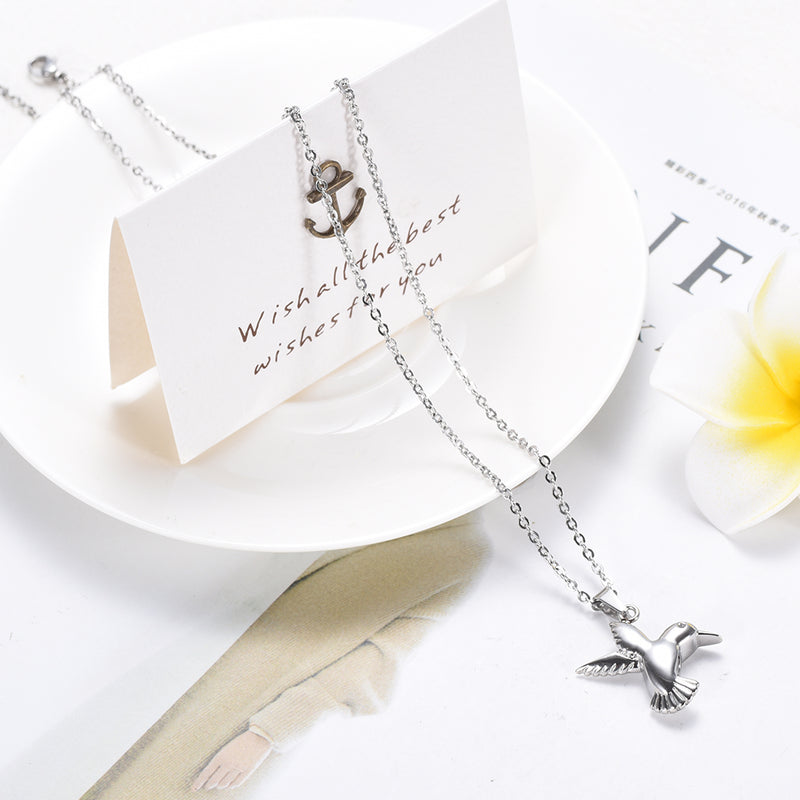 Little Hummingbird Cremation Necklace