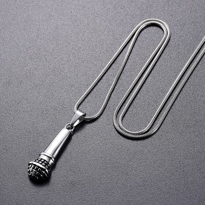 Final Note Microphone Cremation Necklace