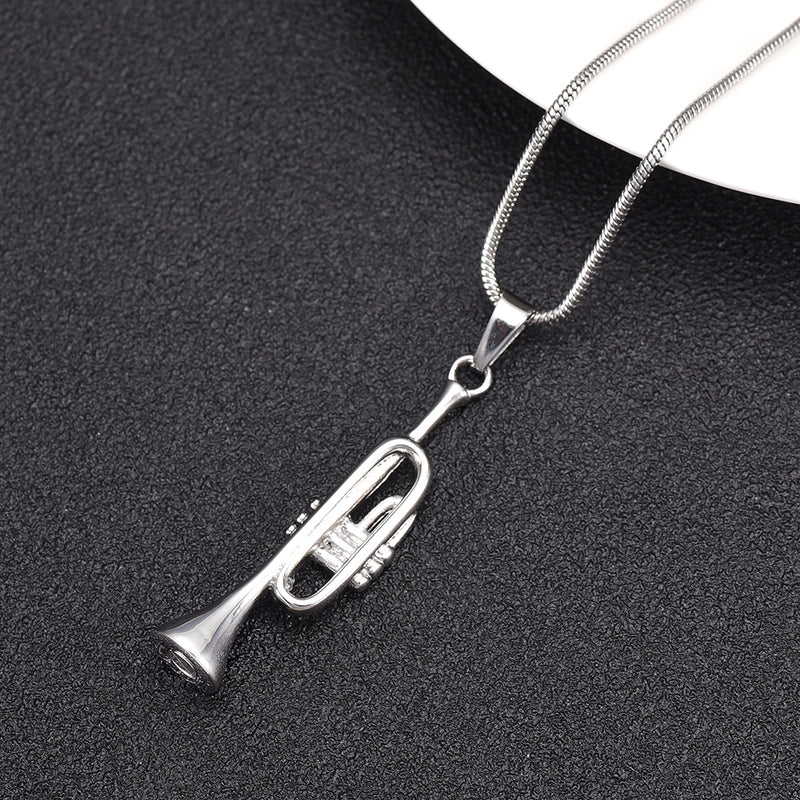 Trumpet Cremation Necklace