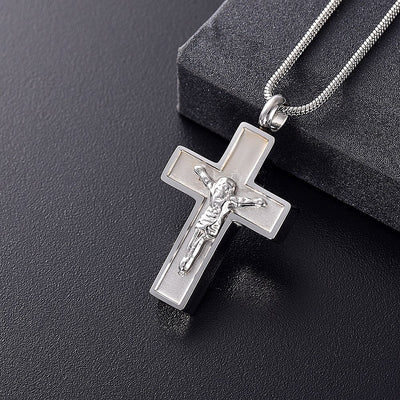 Jesus Cross Cremation Necklace