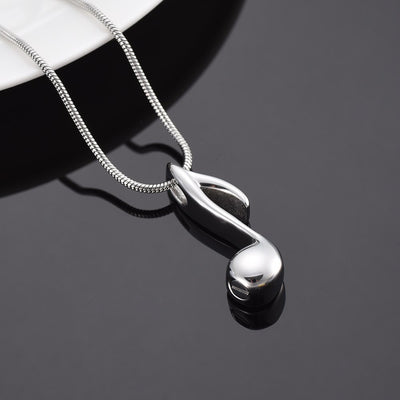 Musical Note Cremation Necklace