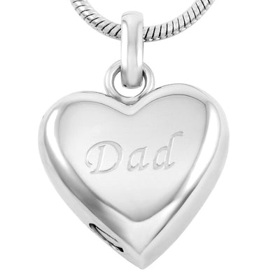 Loving Dad Golden Heart Cremation Necklace