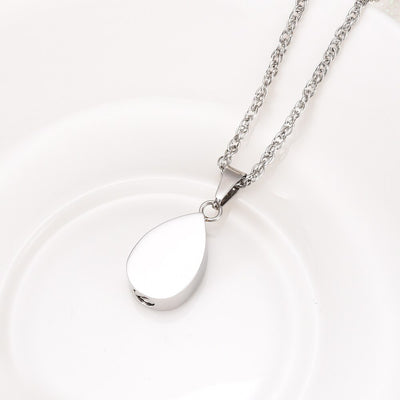 Crystal Teardrop Cremation Urn Necklace