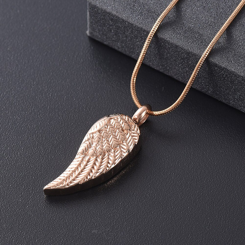 Blessed Angel Wing Cremation Necklace