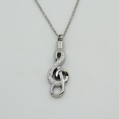 Music Note Cremation Necklace