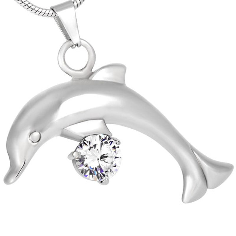 Leaping Dolphin Urn Necklace