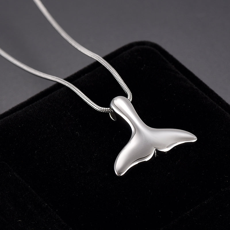 Whale Tail Cremation Necklace